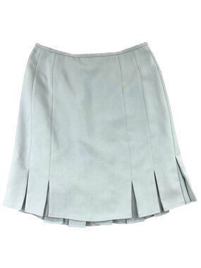 Vintage Votrenom Light Blue Grey Pleated Coquette & Preppy Mini Skirt